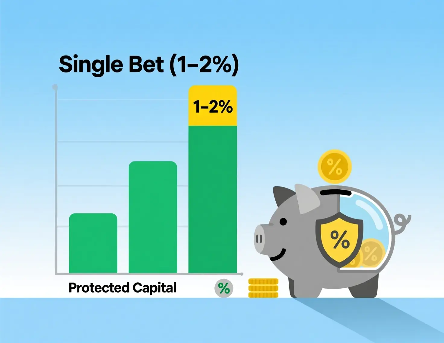 Betting bankroll management showing percentage strategy and capital preservation techniques