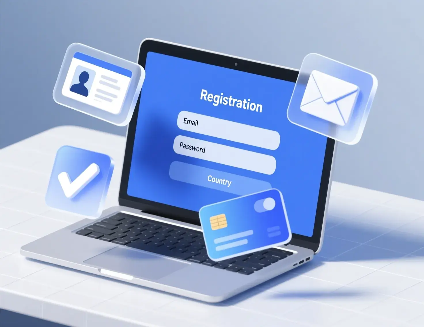 Bookmaker registration process showing verification steps and account setup interface